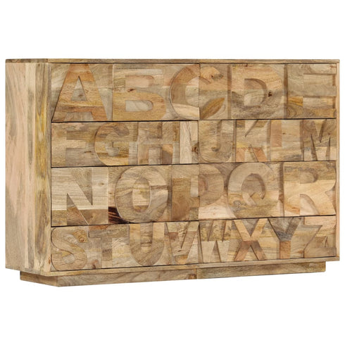 Rustika Rowe -  Alphabet Cabinet with 6 Drawers 120x35x79 cm Solid Mango Wood